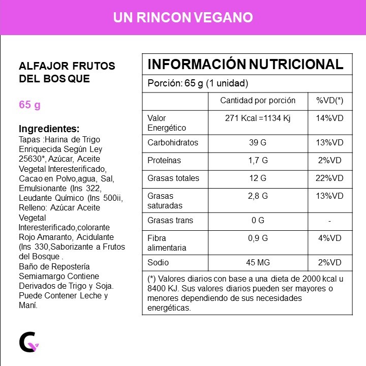 Alfajor FRUTOS DEL BOSQUE x4 unidades - URV