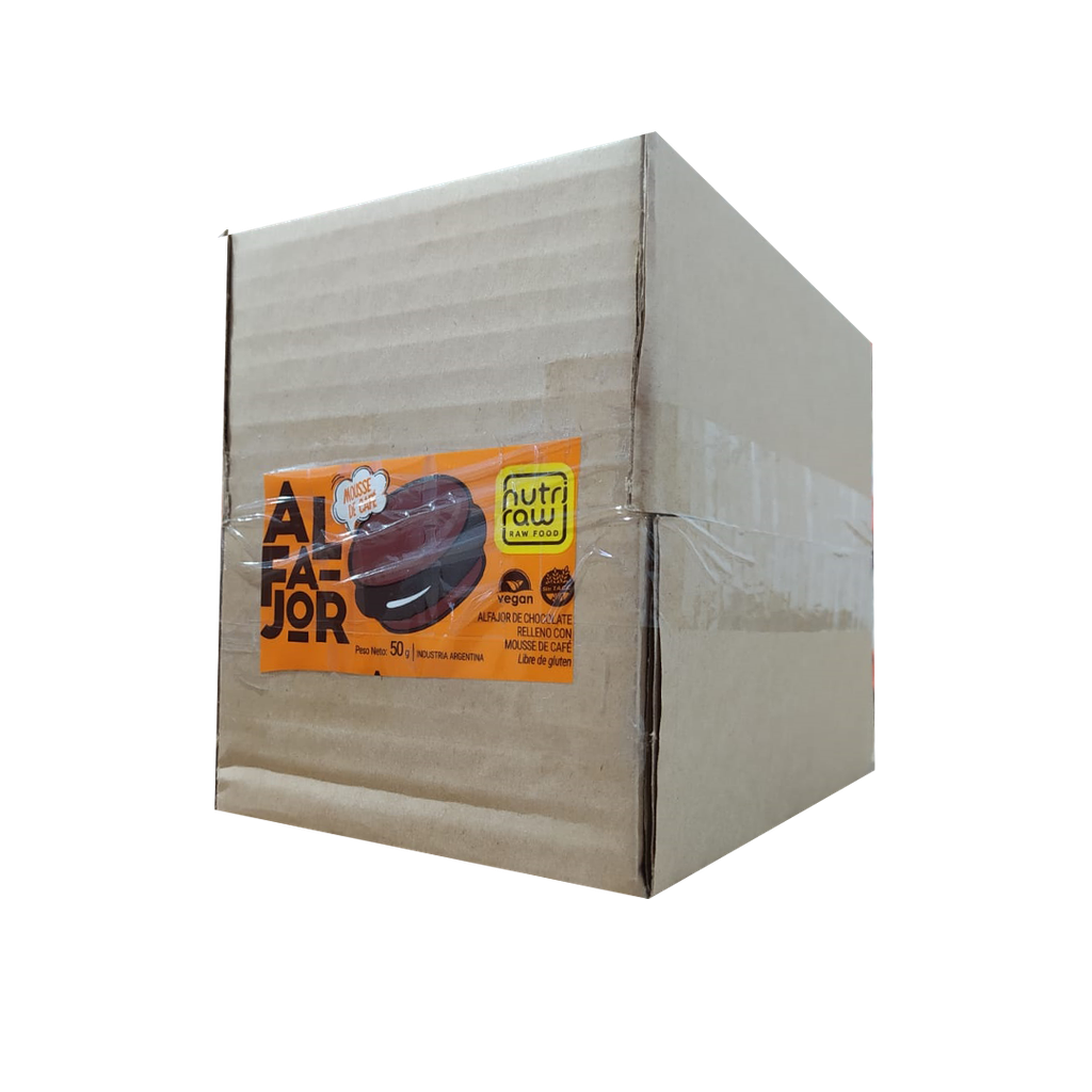 Caja x24 alfajores - MOUSSE DE CAFE - Nutriraw