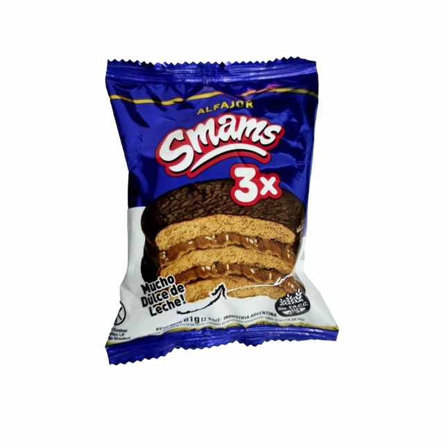 Pack x4 ALFAJORES - TRIPLE de CHOCOLATE c/DDL - Smams