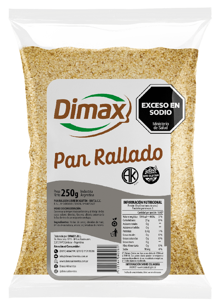 Pan rallado x250g - Dimax