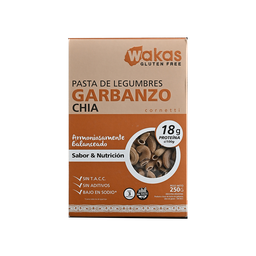 [3254] Pasta proteica fusilli GARBANZOS y ALUBIA x300g - Wakas