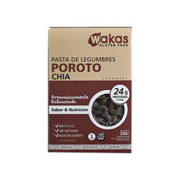 [3259] Pasta proteica fusilli poroto negro, alubia y chia x300g - Wakas
